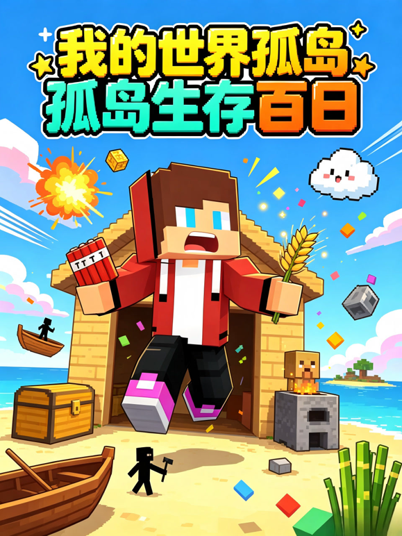我的世界孤岛生存百日封面图